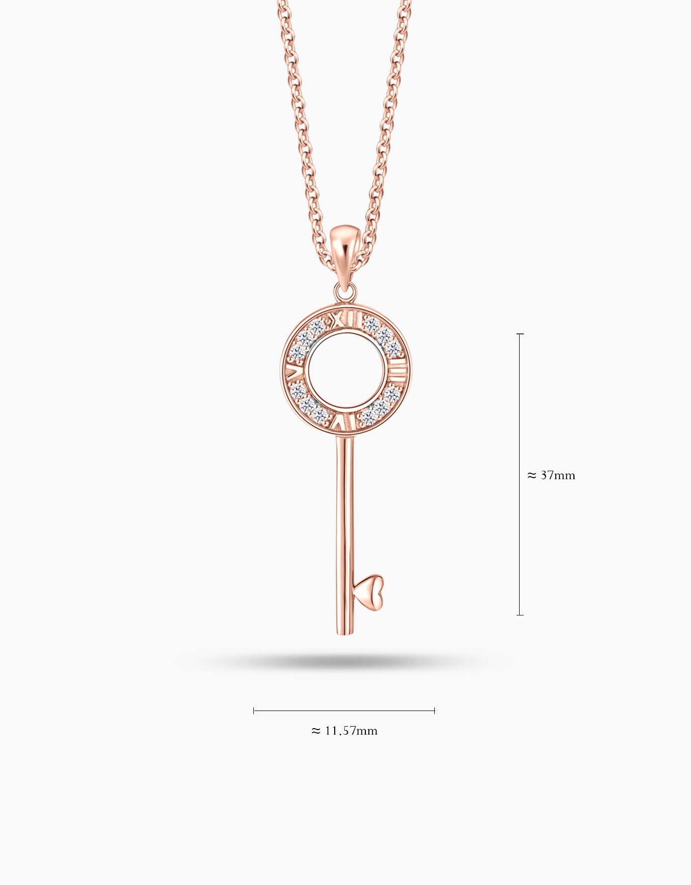 LVC Joie Aeonian Love Diamond Key Pendant