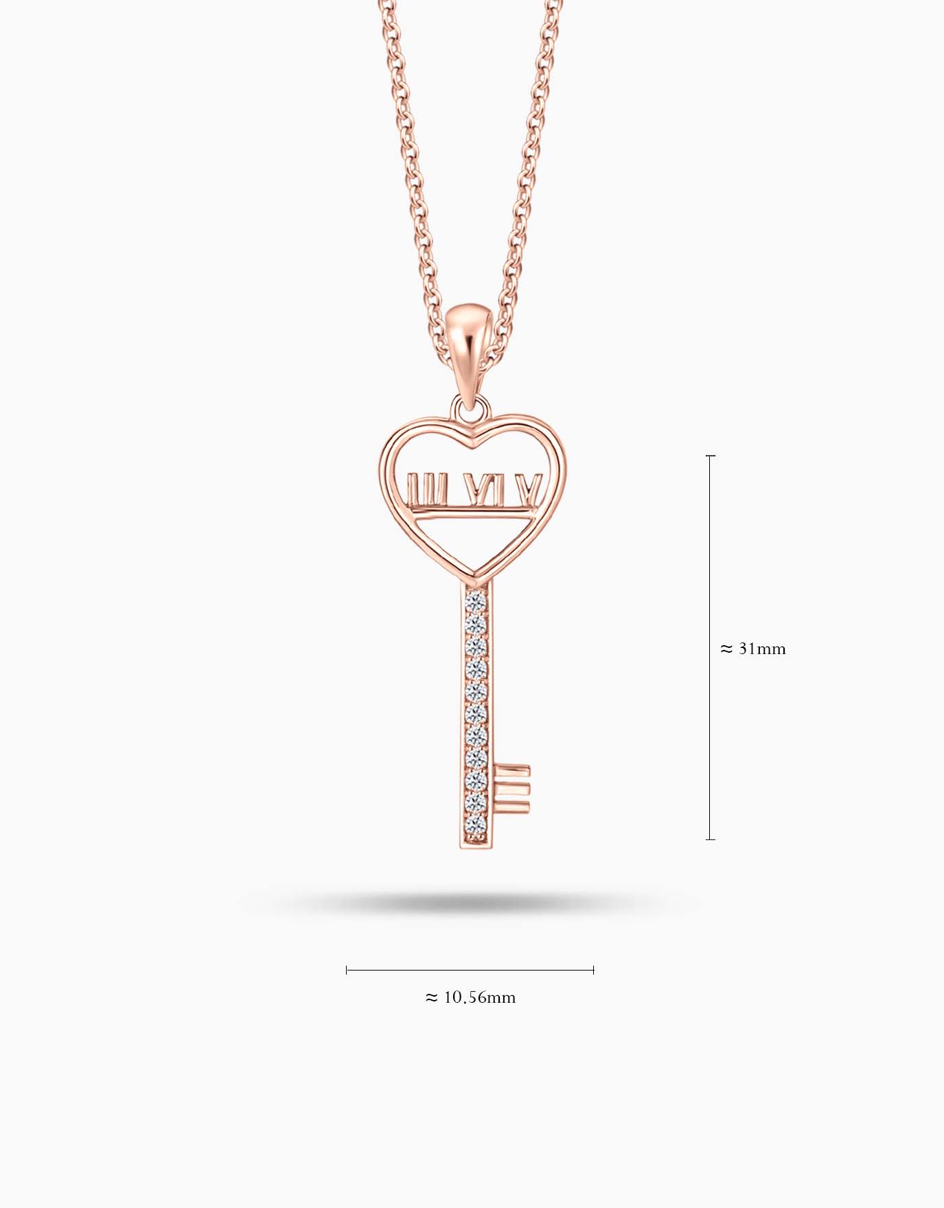 LVC Joie Unending Love Diamond Key Pendant