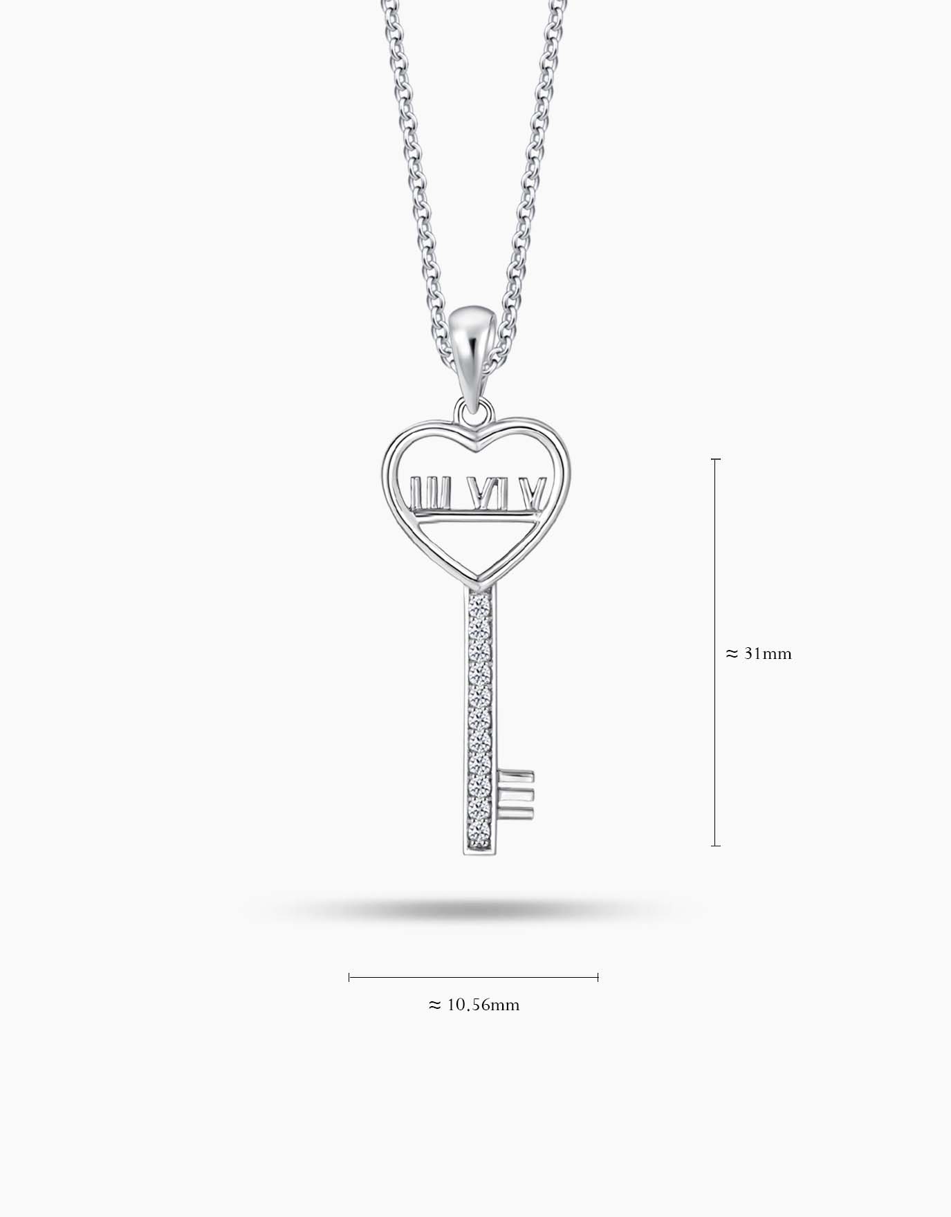 LVC Joie Unending Love Diamond Key Pendant