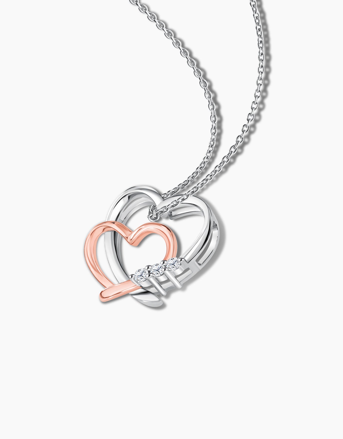 White gold clearance heart charm necklace