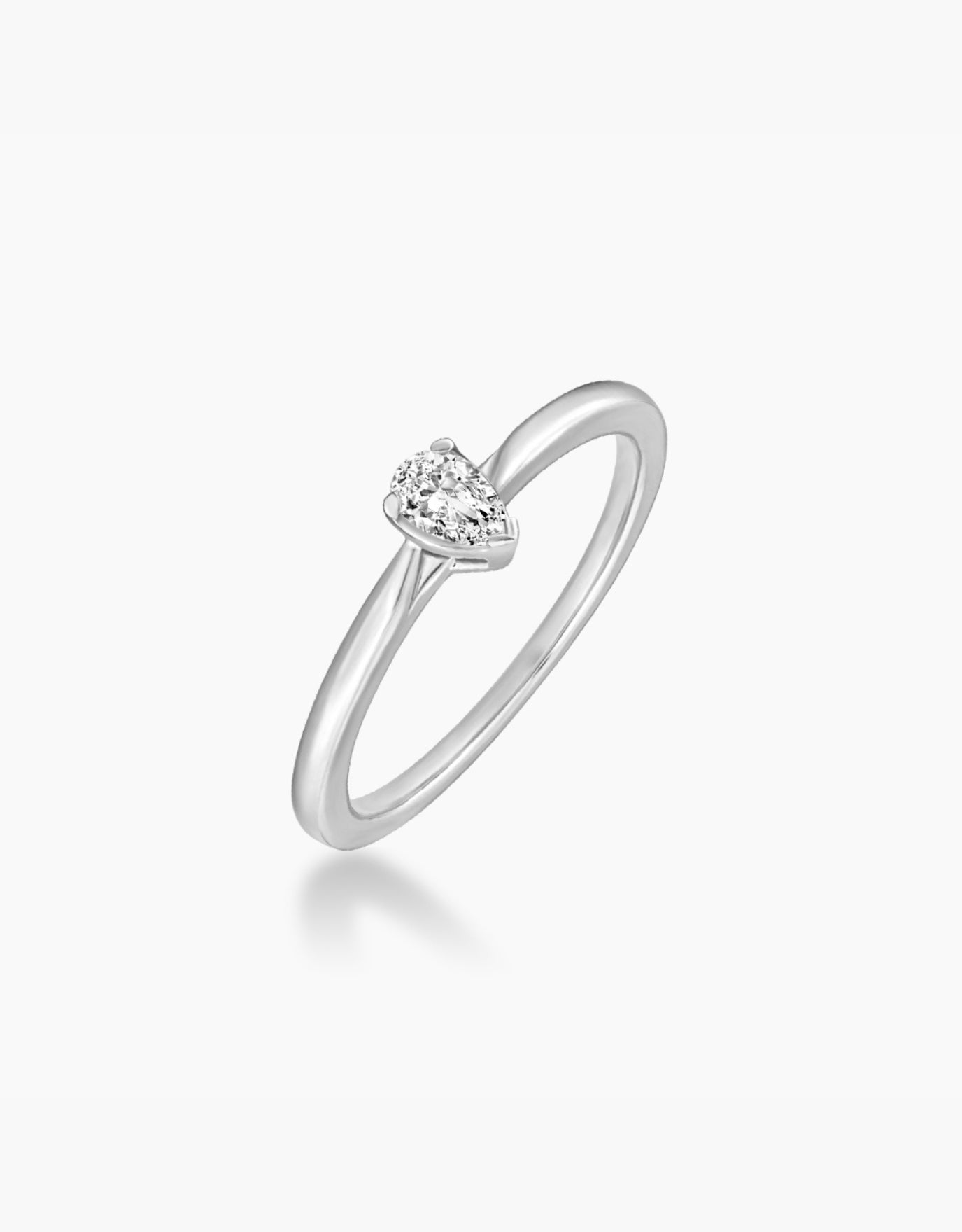 White gold diamond hot sale solitaire engagement rings