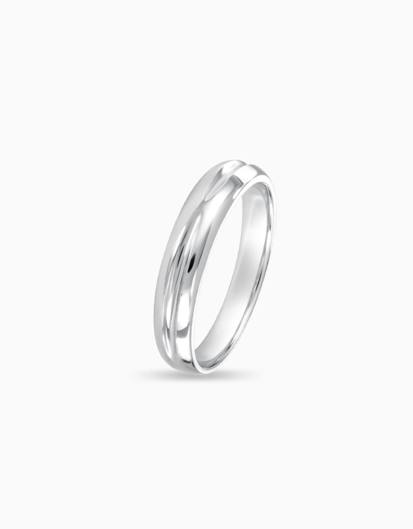 LVC Purete Blessed Wedding Band with Dual Finish in Platinum