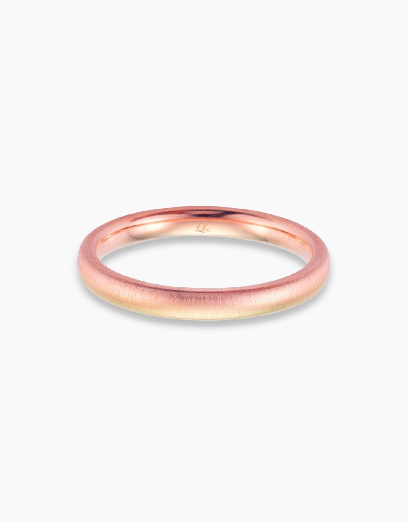 LVC Soleil Wedding Band in Yellow and Rose Gold