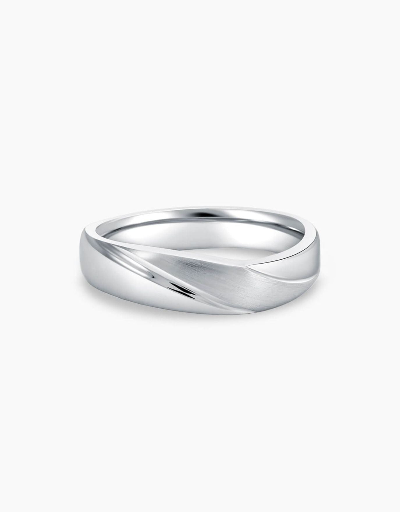 Matte platinum ring sale