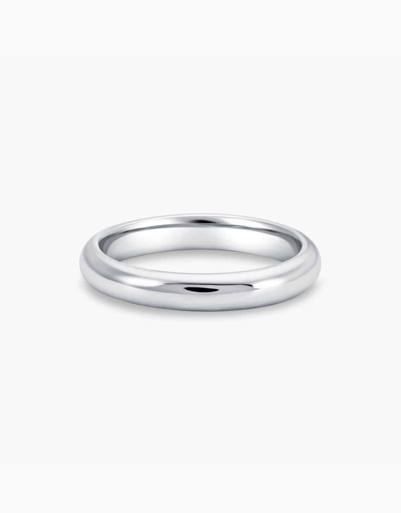 LVC Purete Duo Wedding Band with Mixed Matte and Glossy Finish in Platinum