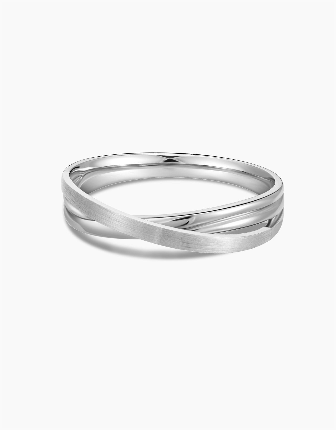 LVC Desirio Harmony of Hearts Wedding Band in White Gold
