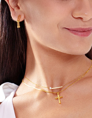 LVC MOD22 Solar Light Gold Cross Pendant