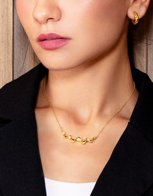 LVC MOD22 Echo Wave Gold Necklace