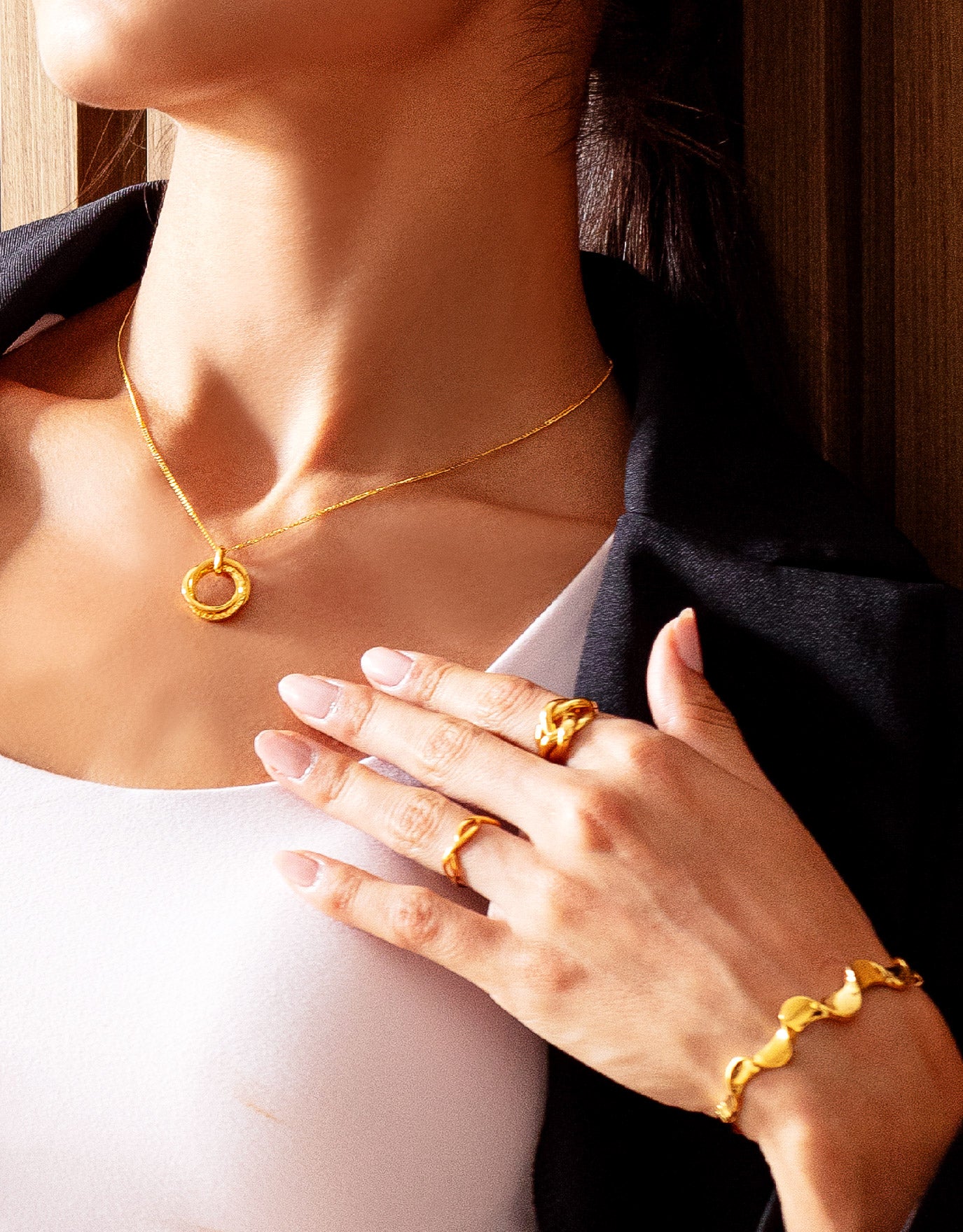 LVC MOD22 Echo Wave Gold Bangle