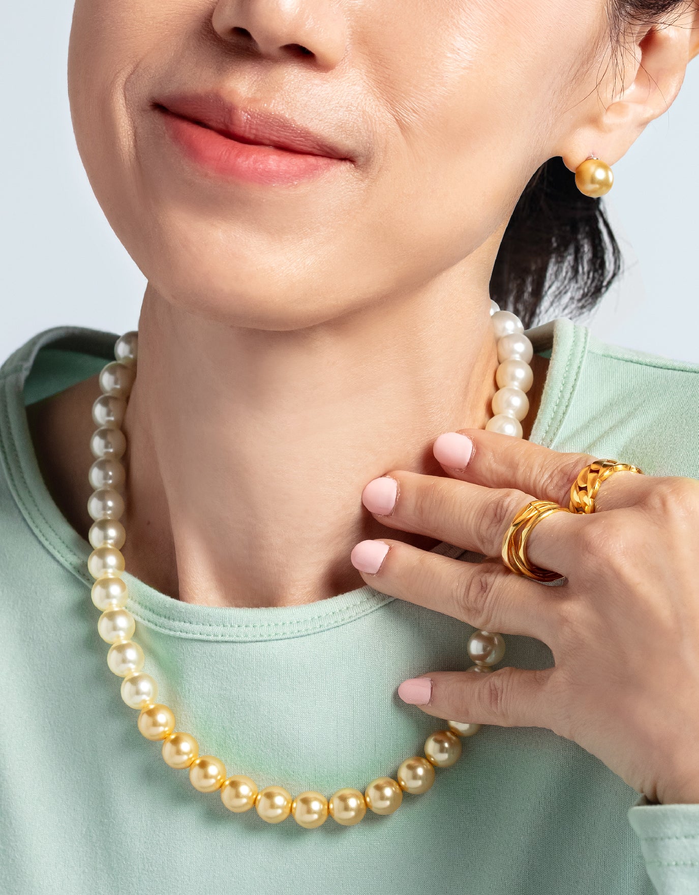 LVC MOD22 Chunky Curb Chain Gold Ring