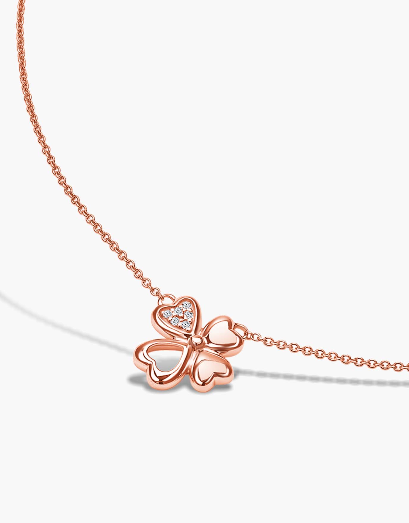 LVC Charmes Clover Diamond Necklace
