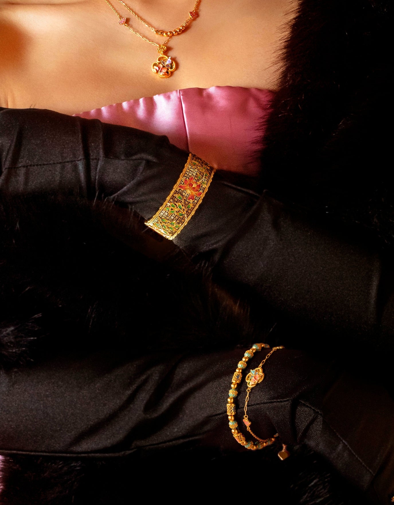 LVC 9IN Macaron Sugar 999 Gold Bracelet