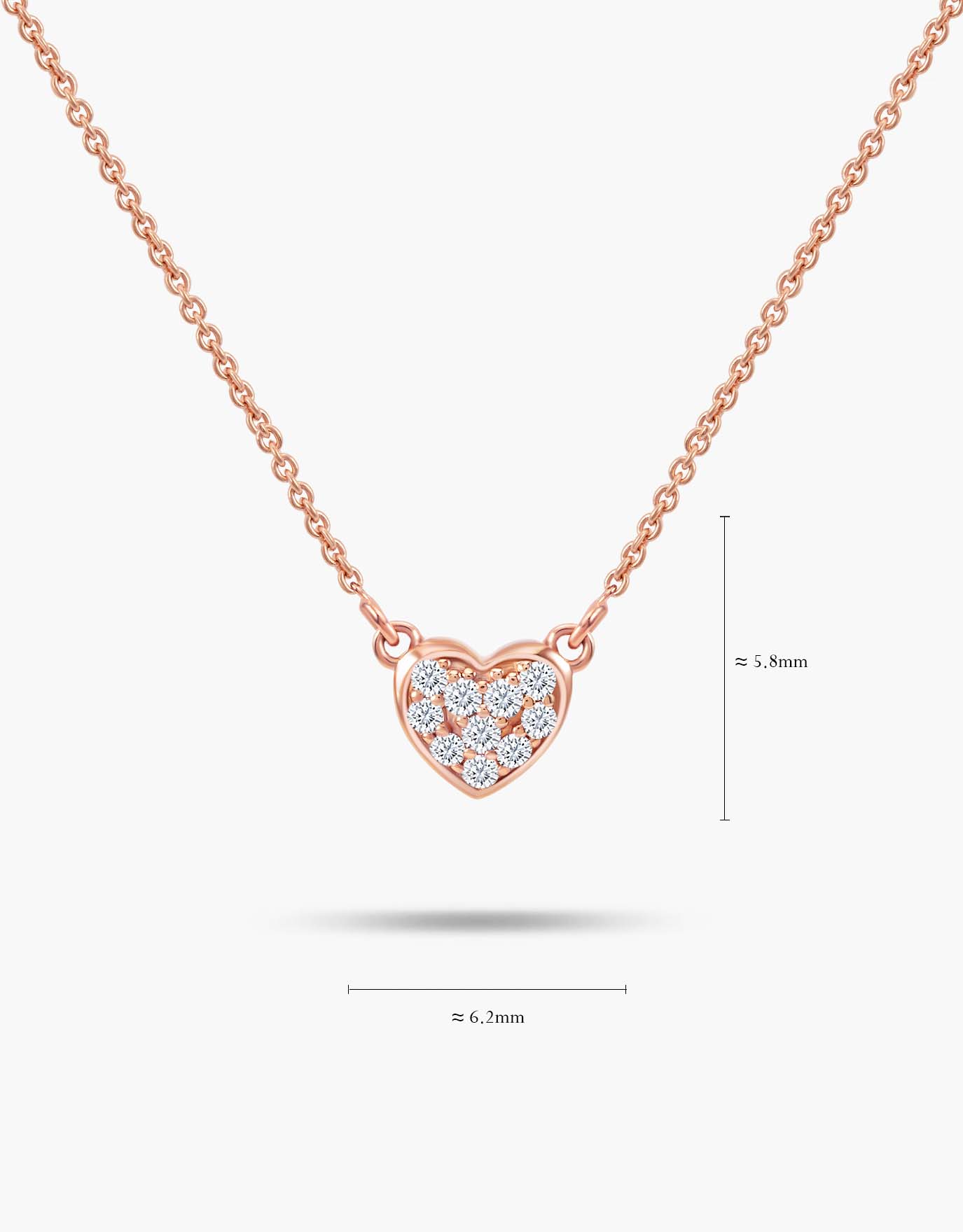 LVC Charmes Petit Heart Full Diamond Necklace