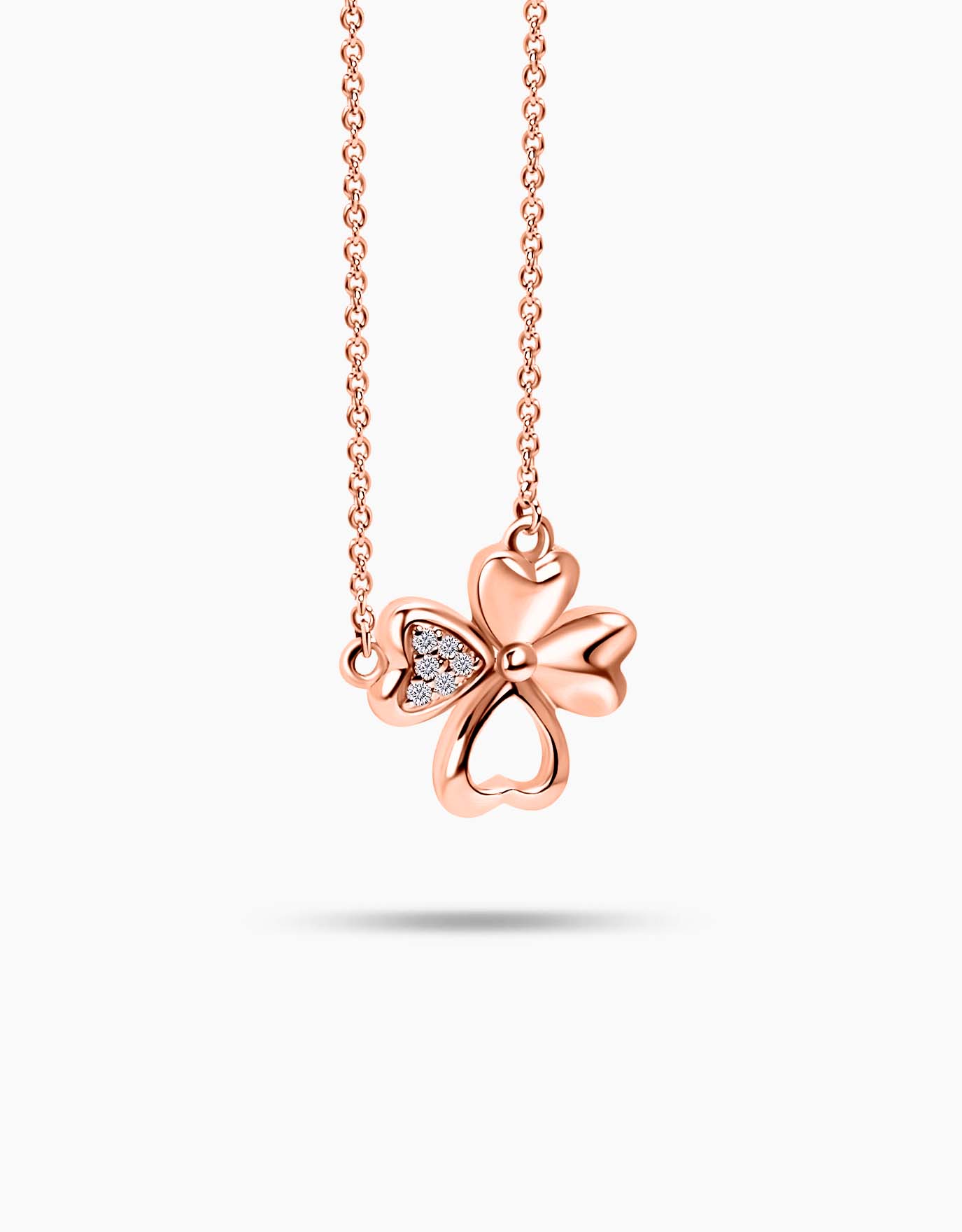 LVC Charmes Clover Diamond Necklace