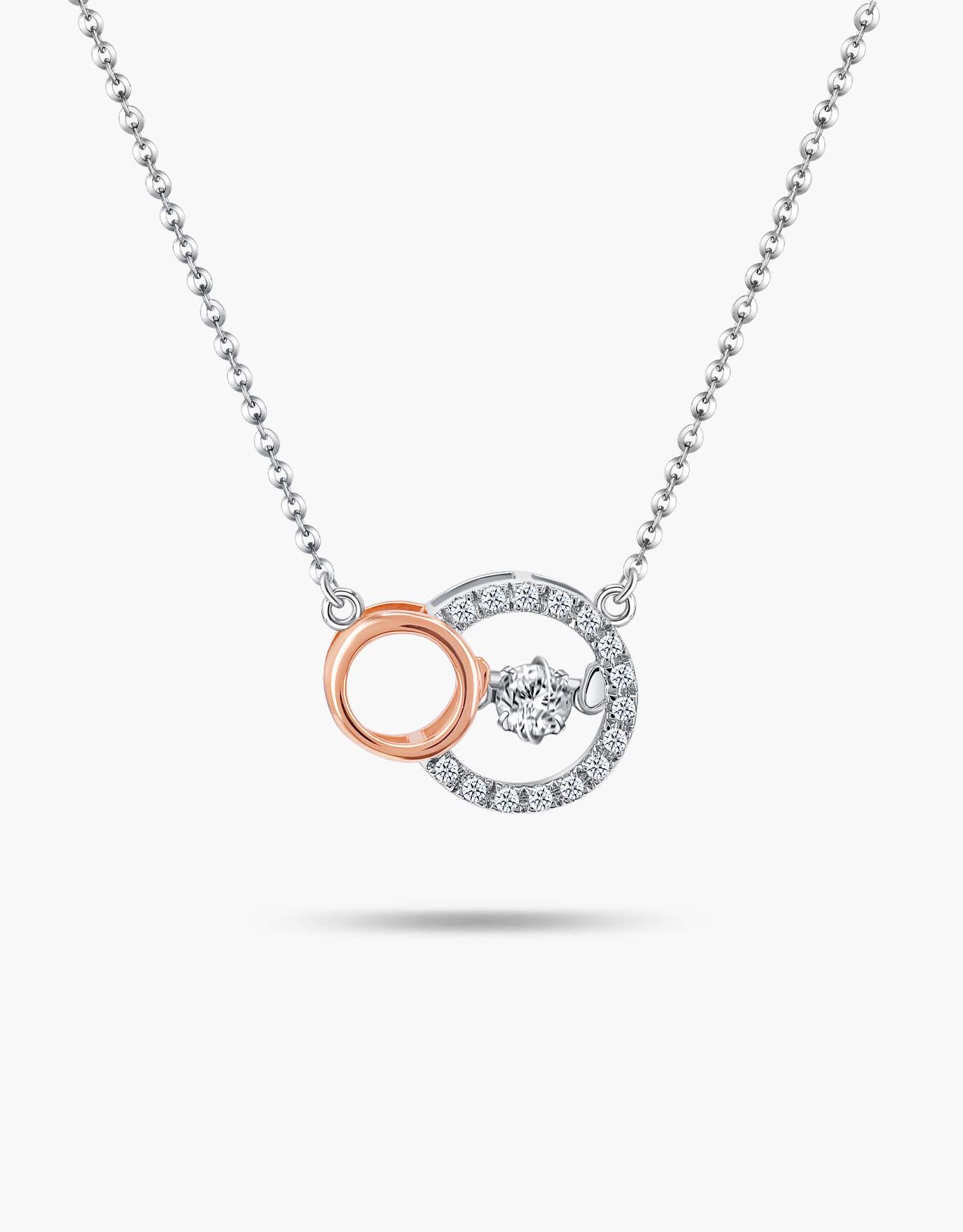 LVC Charmes Interlocking Diamond Necklace