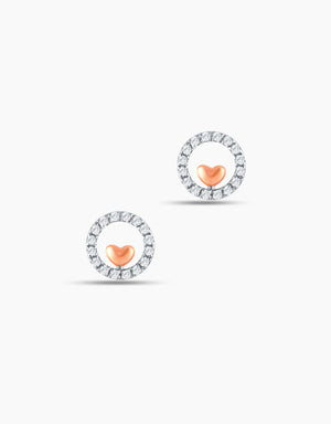 LVC Charmes Delicate Heart Diamond Earrings