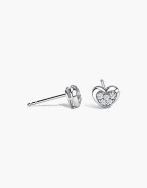 LVC Charmes Heart Diamond Earrings