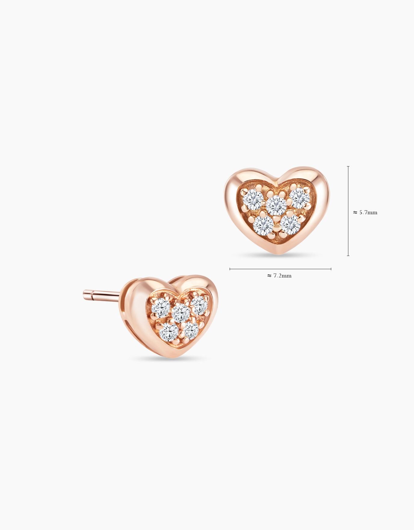LVC Charmes Heart Diamond Earrings