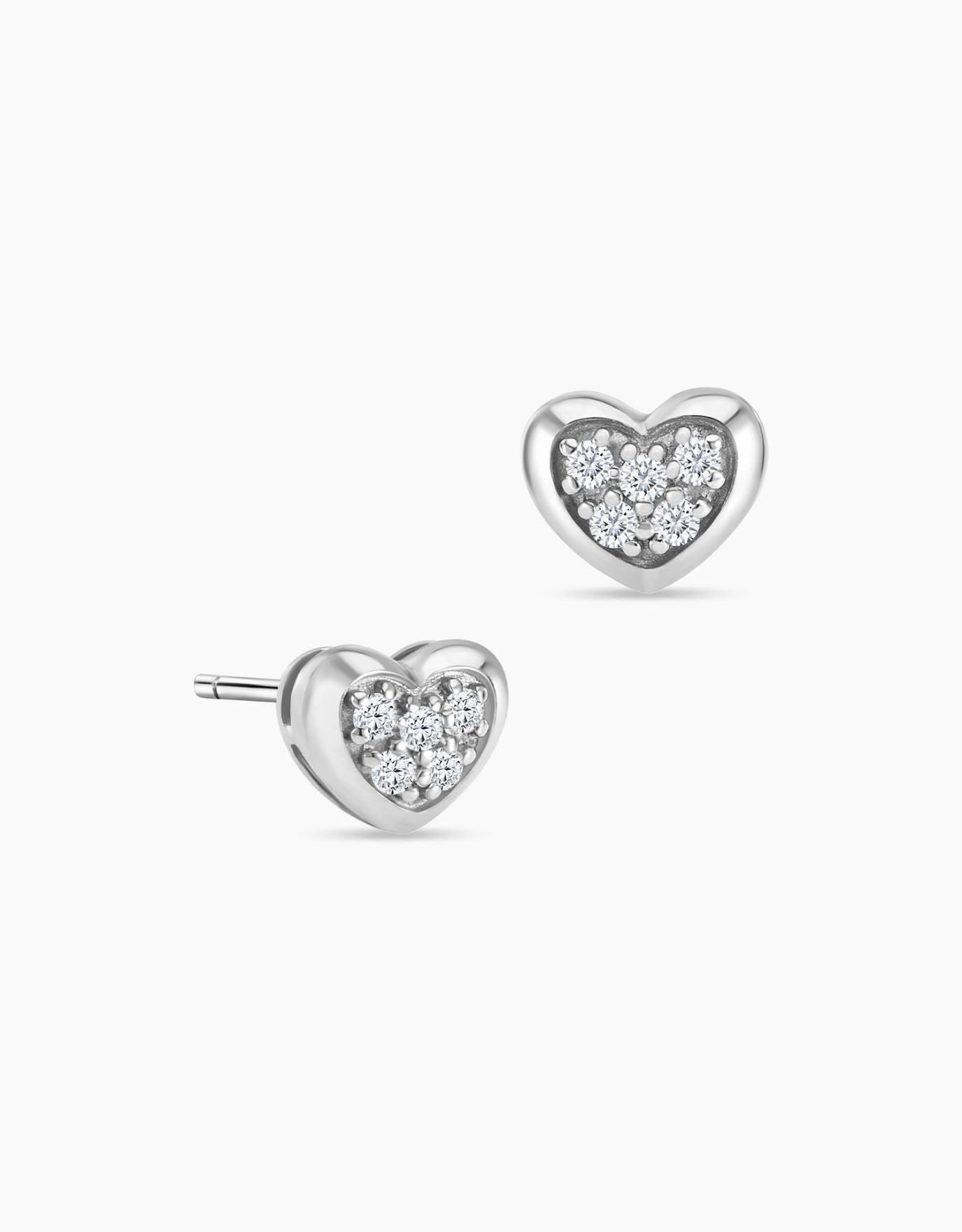 LVC Charmes Heart Diamond Earrings