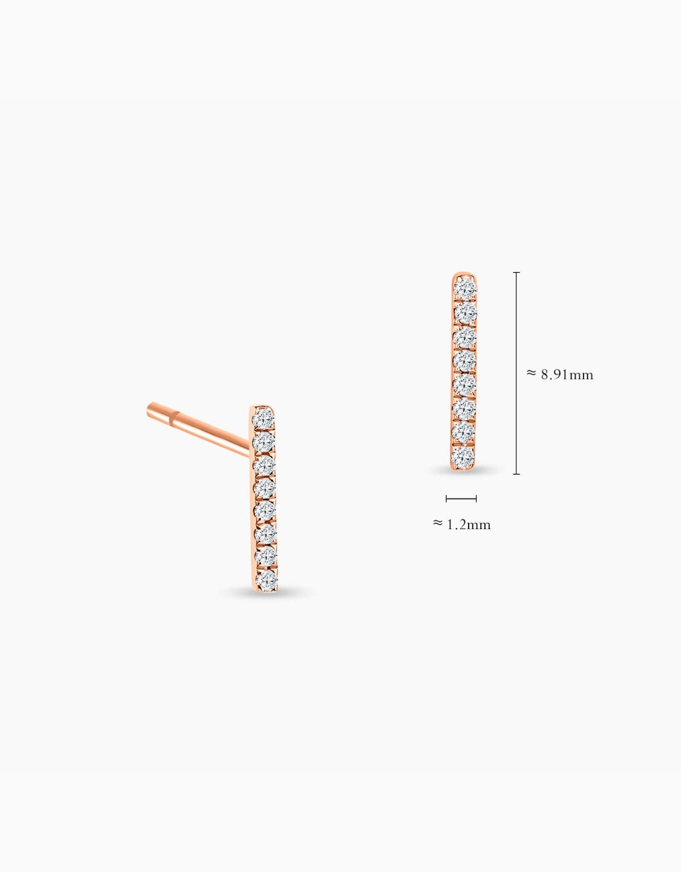 LVC Eterno Line Diamond Earrings