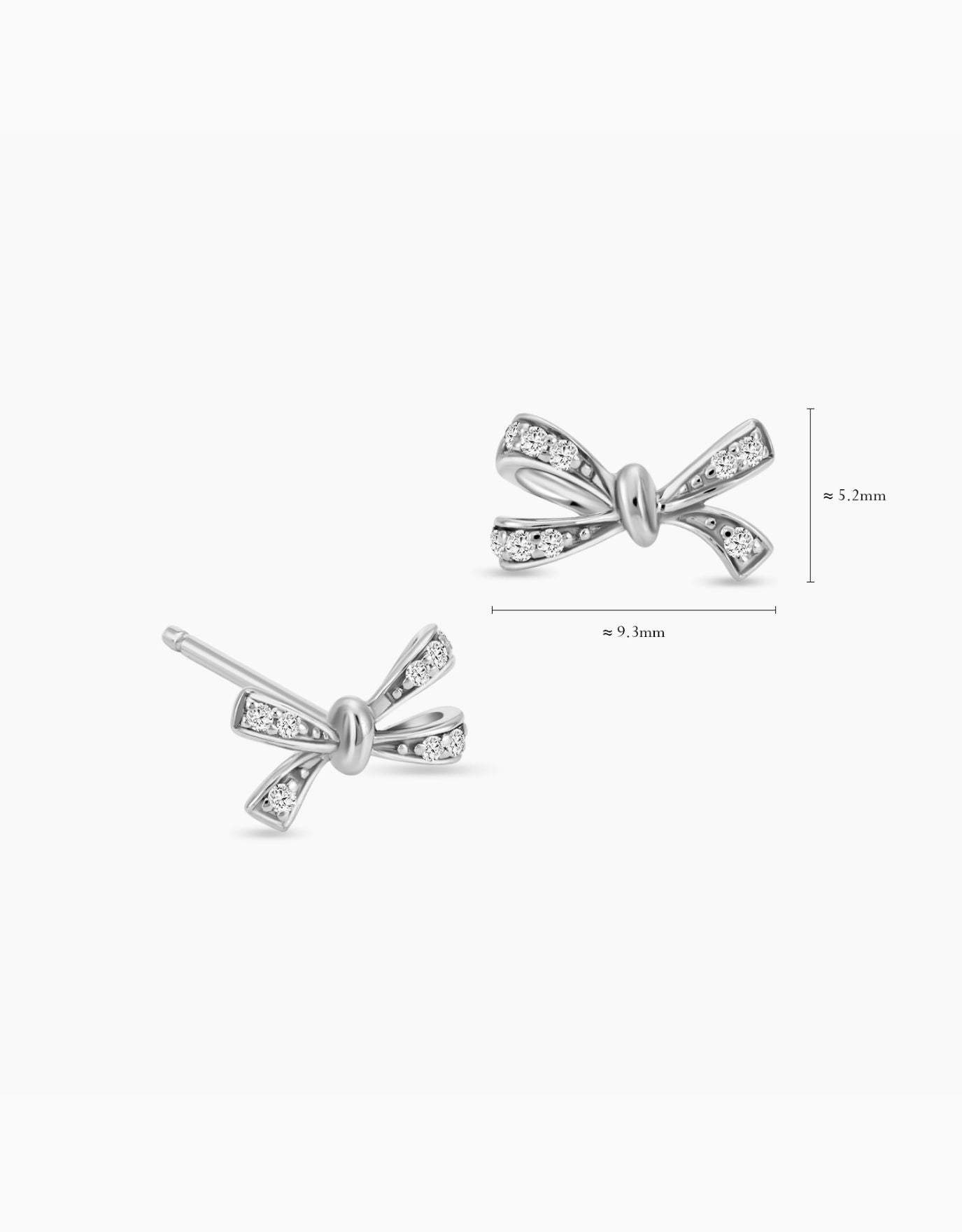 LVC Noeud Le Ruban Diamond Stud Earrings