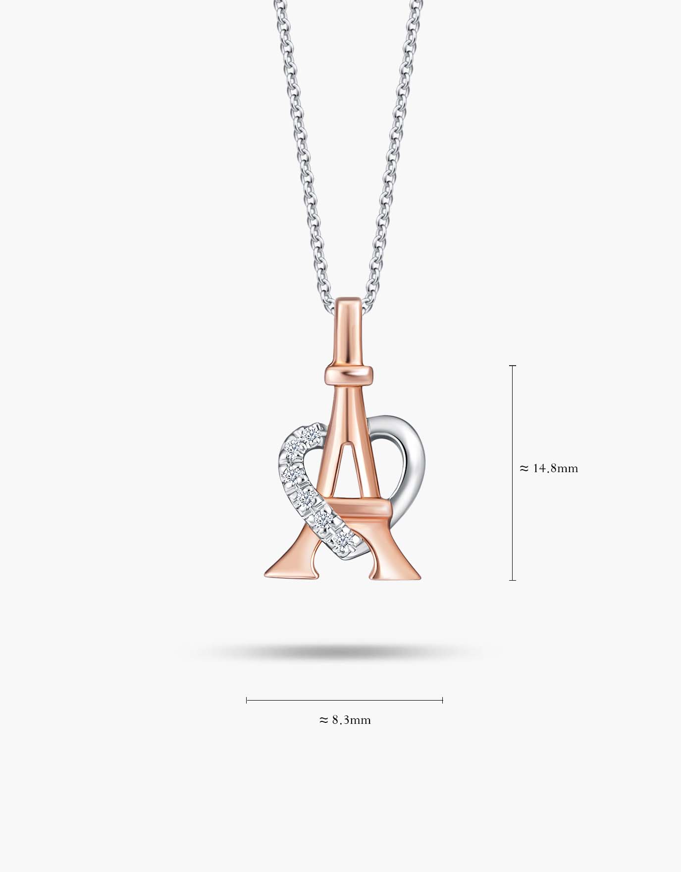 LVC Charmes Paris in My Heart Eiffel Diamond Pendant