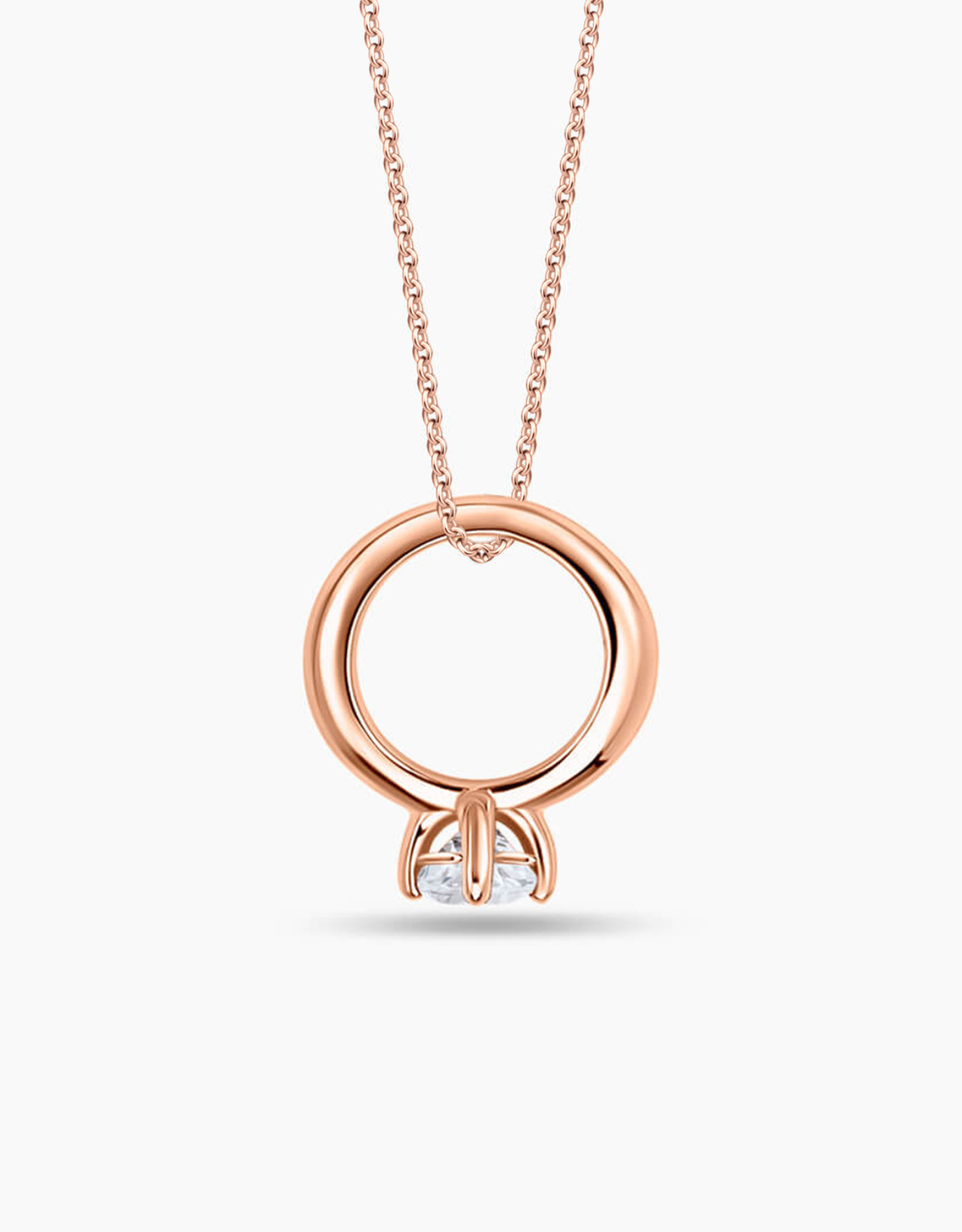 LVC Charmes Rose Elegance Mini Ring Diamond Pendant
