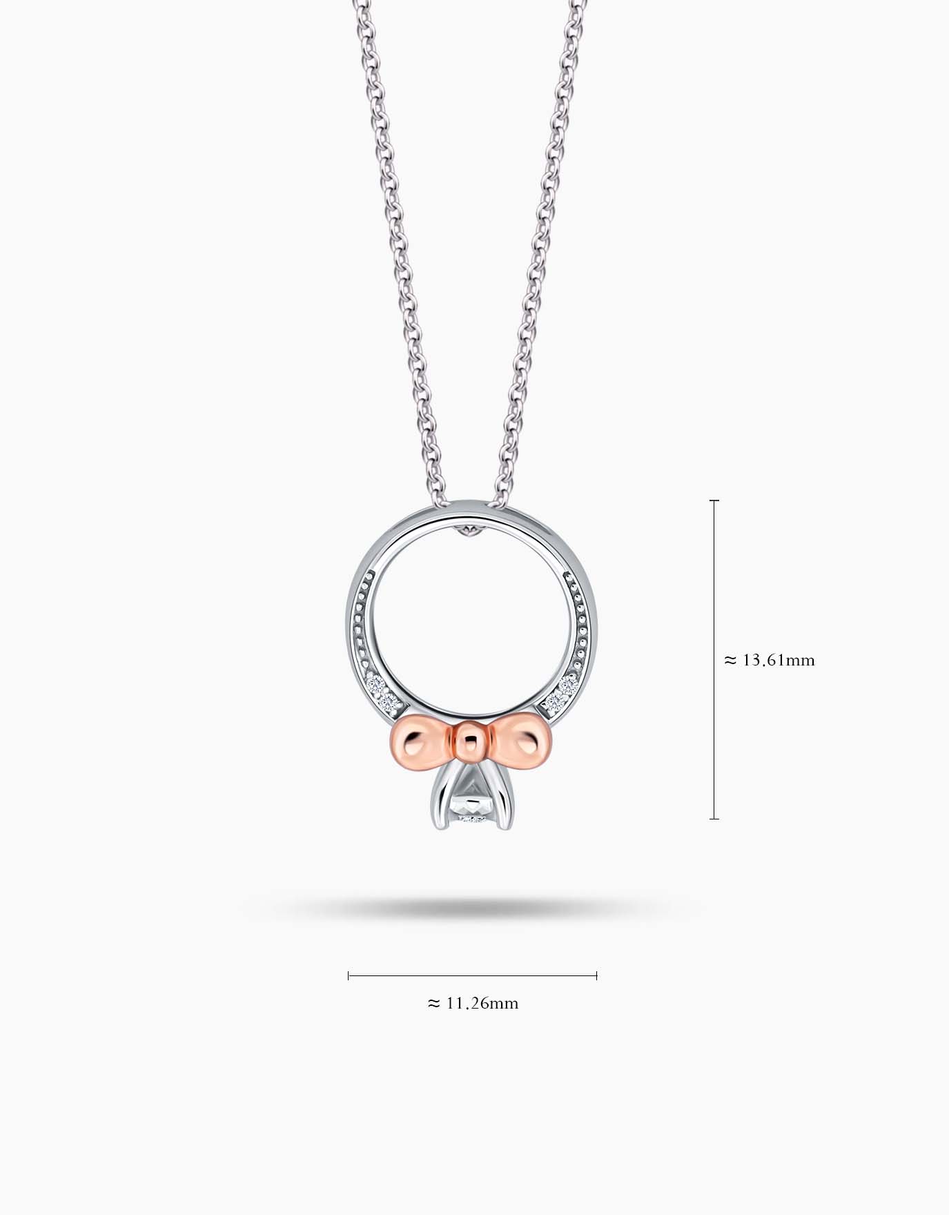 LVC Charmes Ribbon Mini Ring Diamond Pendant