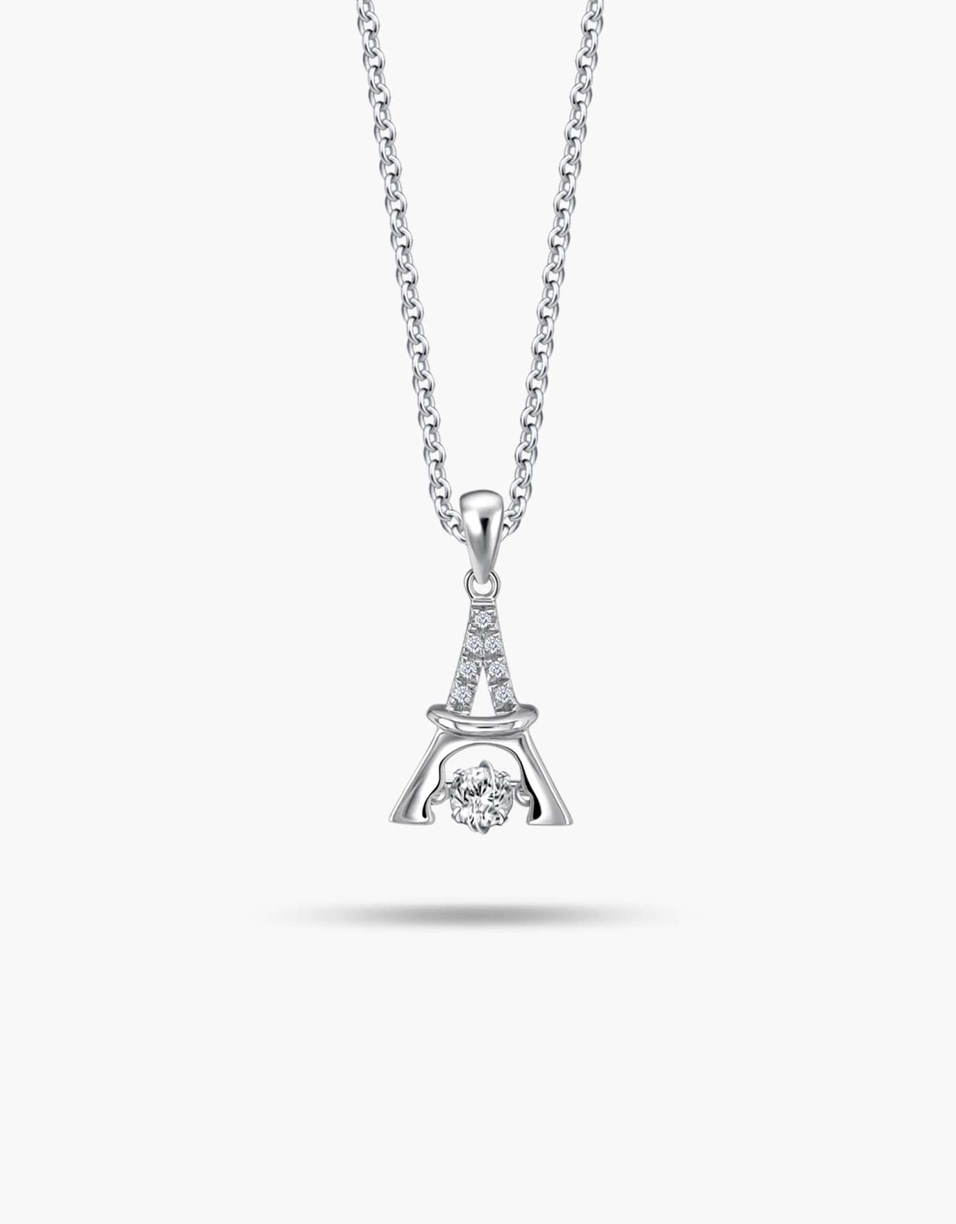 LVC Charmes City of Light Eiffel Diamond Necklace
