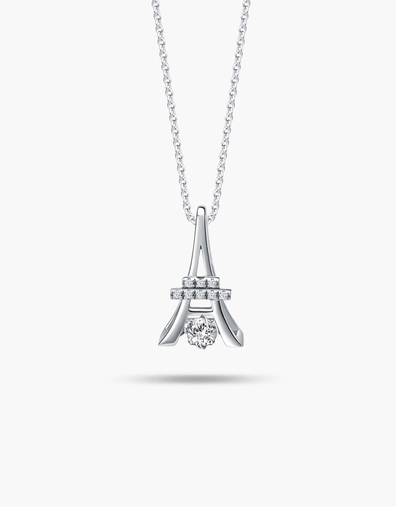 LVC Charmes Forever Eiffel Diamond Pendant