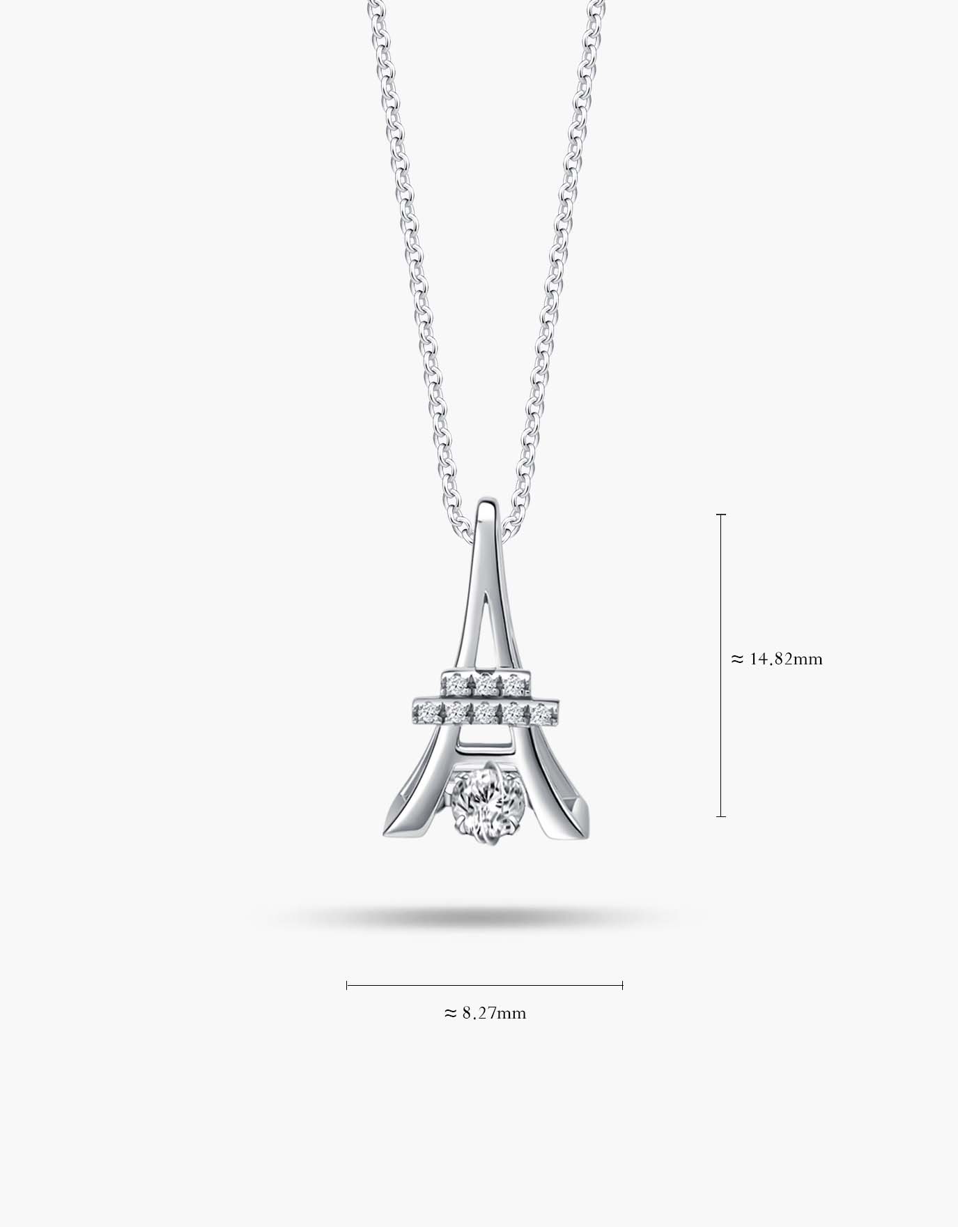 LVC Charmes Forever Eiffel Diamond Pendant