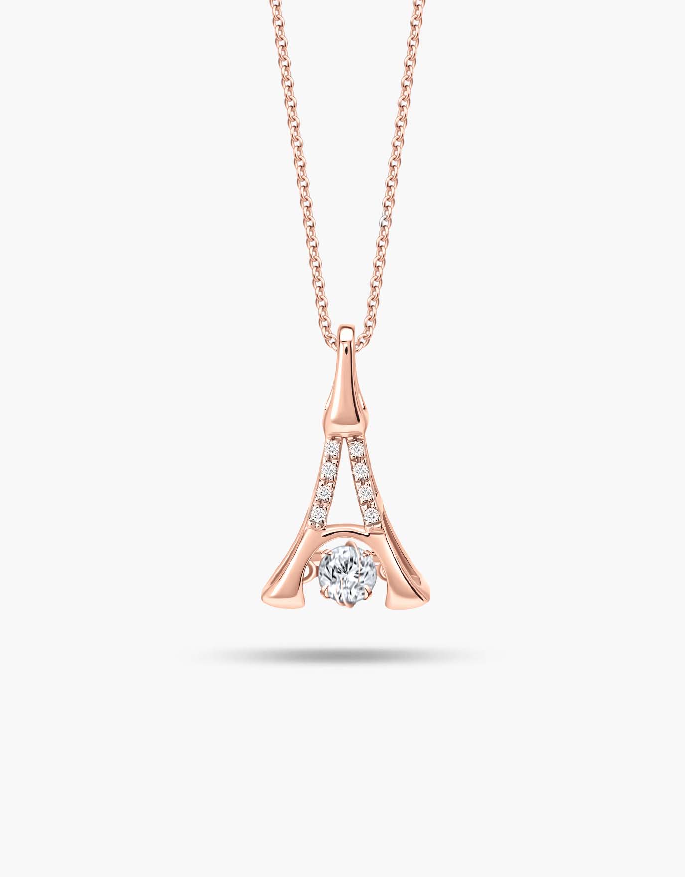 LVC Charmes Hallmark of Love Eiffel Diamond Pendant