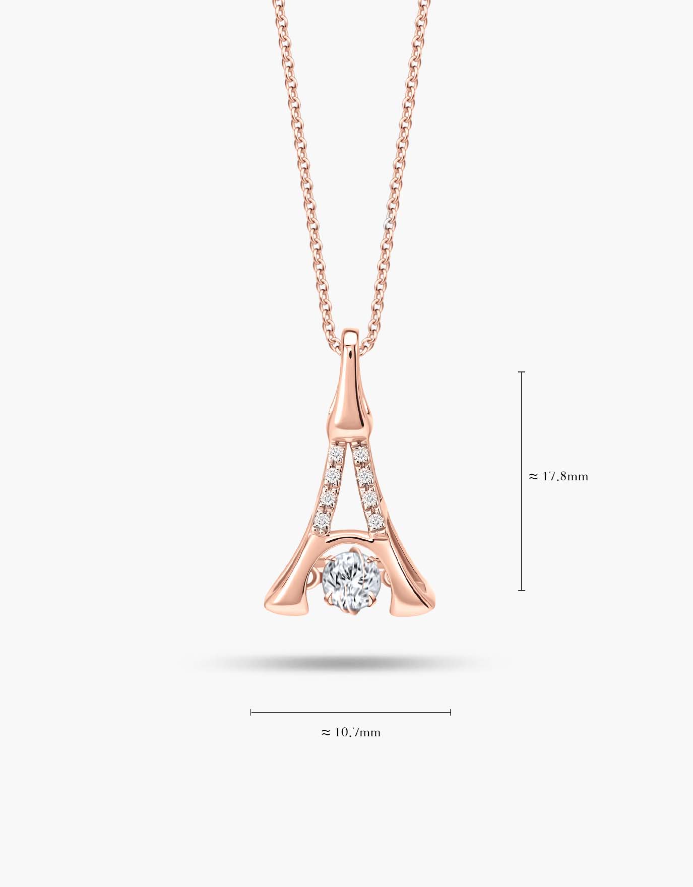 LVC Charmes Hallmark of Love Eiffel Diamond Pendant