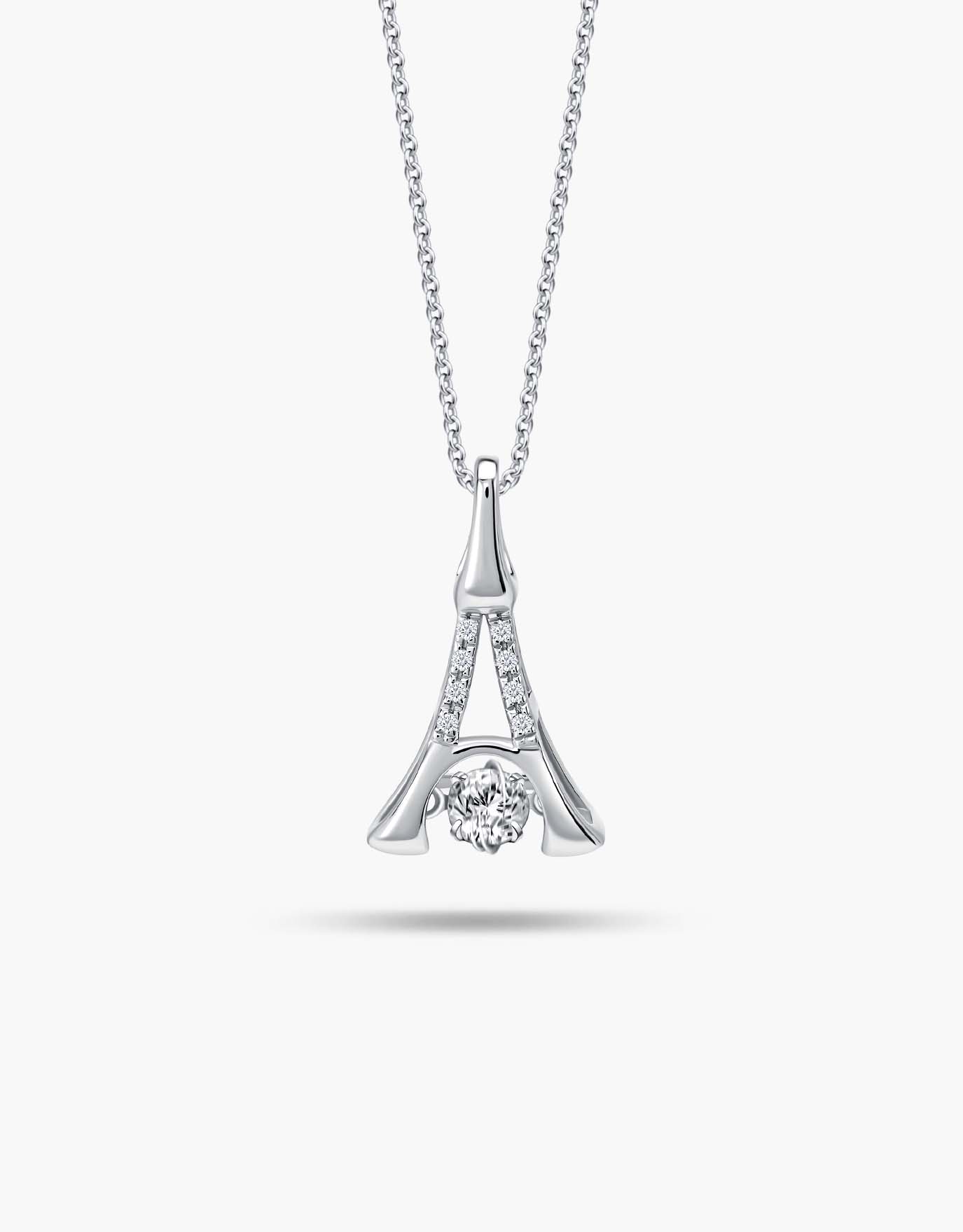 LVC Charmes Hallmark of Love Eiffel Diamond Pendant
