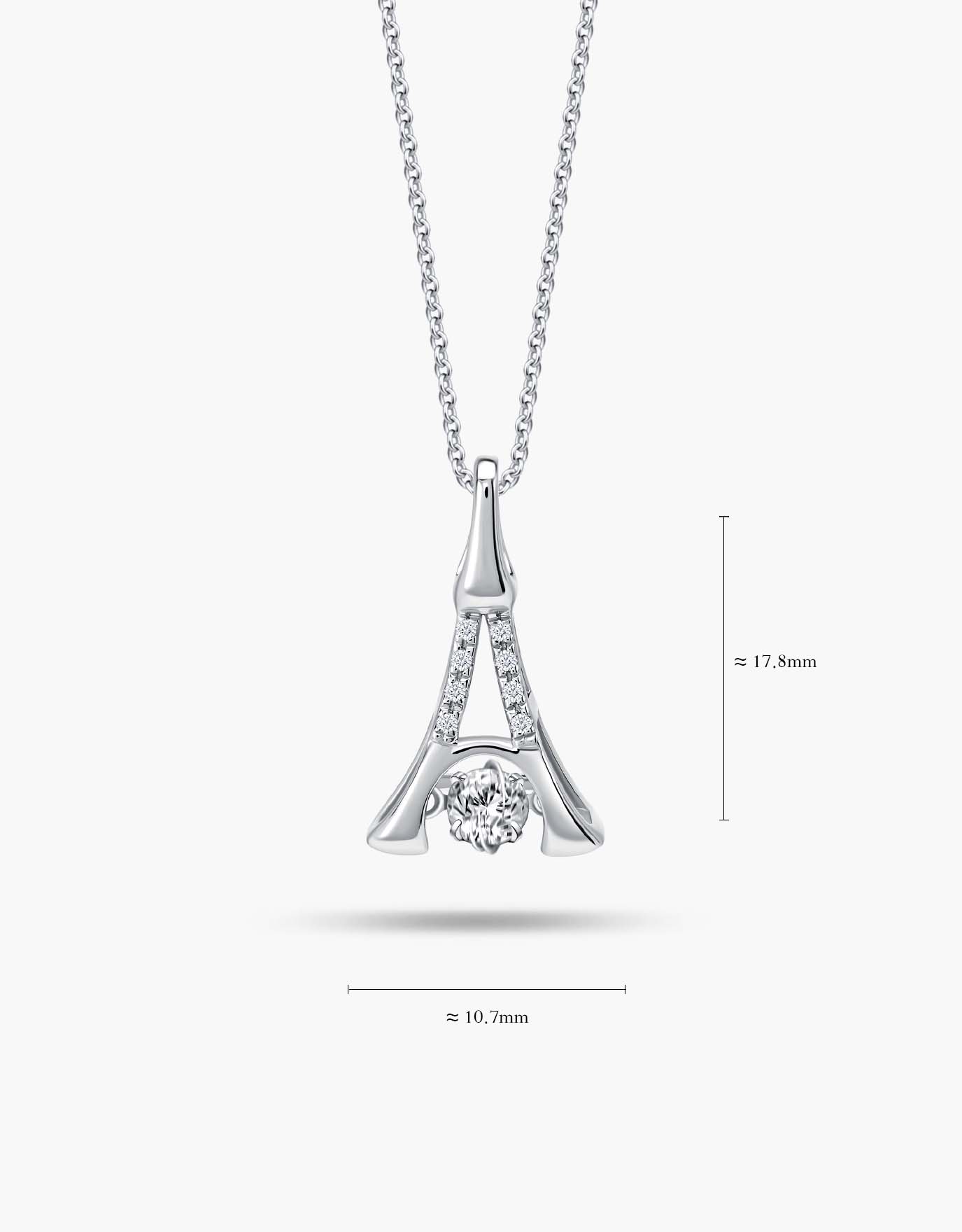 LVC Charmes Hallmark of Love Eiffel Diamond Pendant