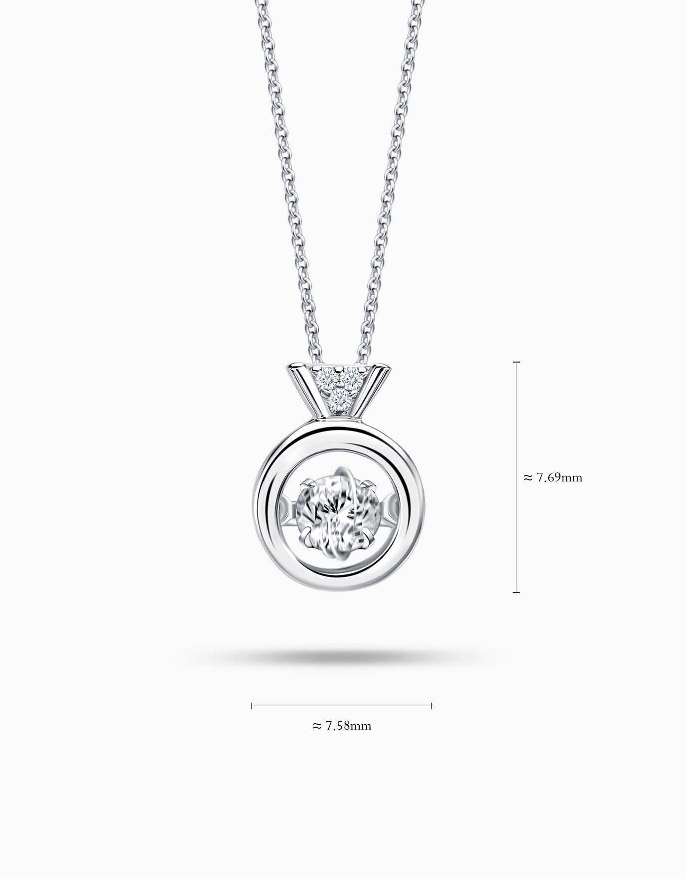 LVC Charmes Dazzling Mini Ring Diamond Pendant