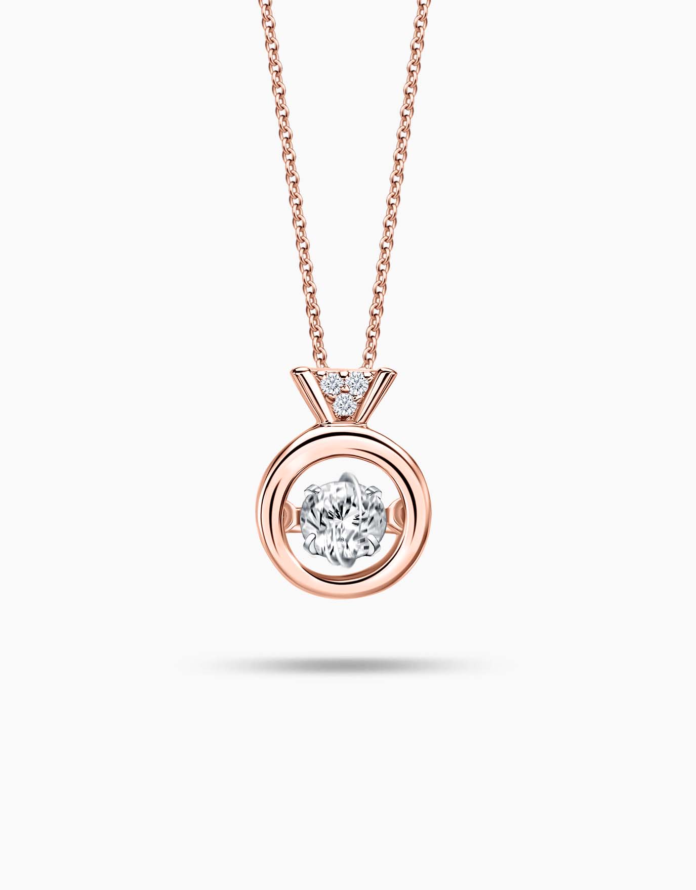 LVC Charmes Dazzling Mini Ring Diamond Pendant