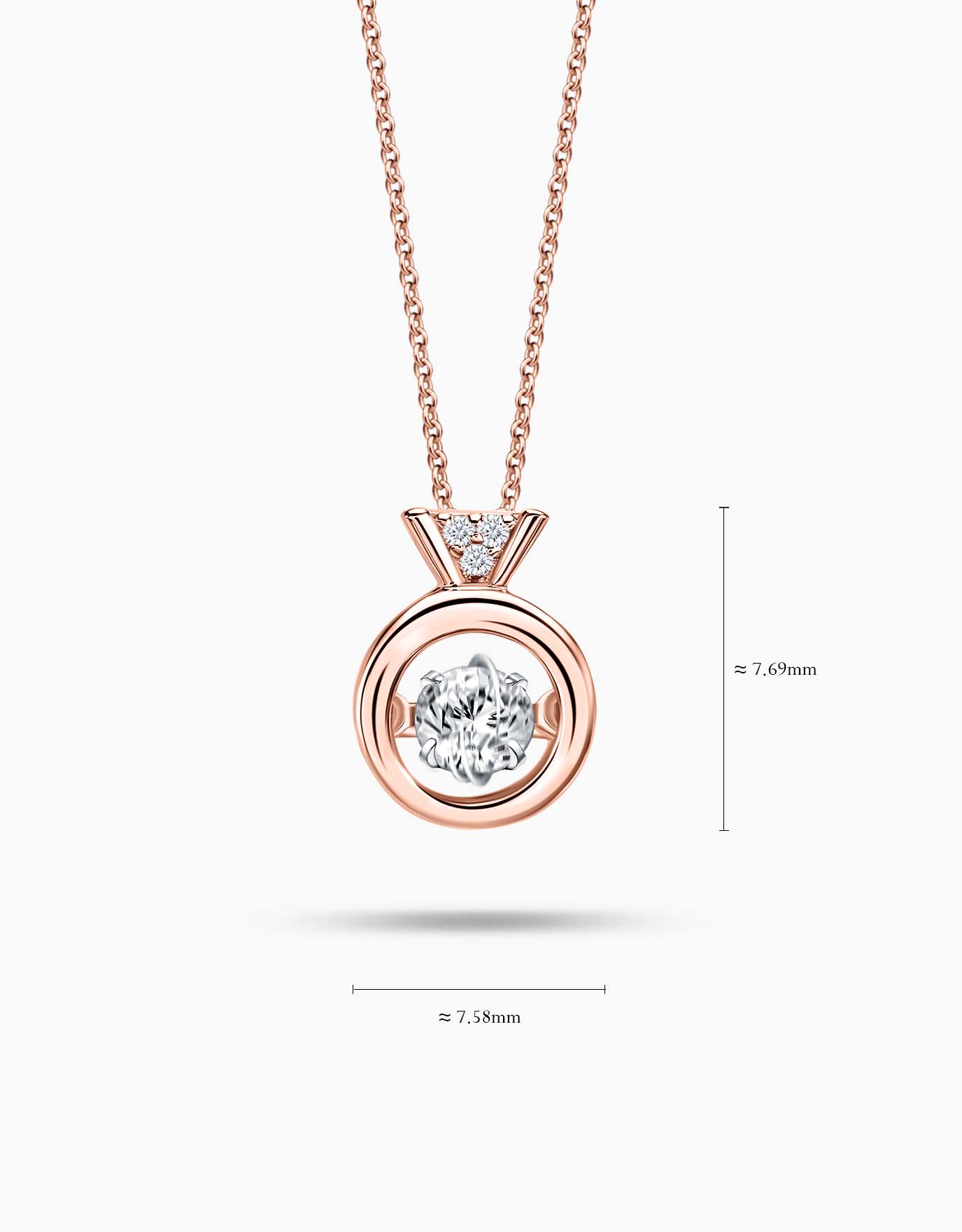 LVC Charmes Dazzling Mini Ring Diamond Pendant