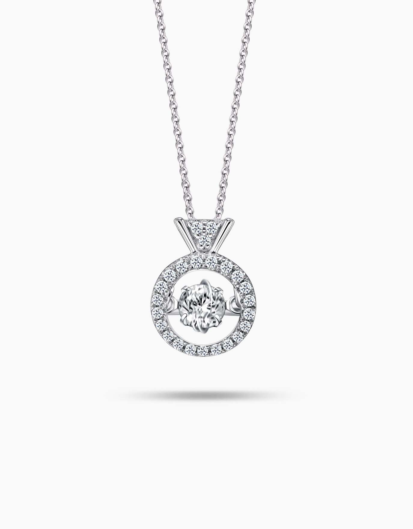 White gold and sale diamond pendant