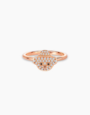 LVC Teddy Bear Diamond Ring