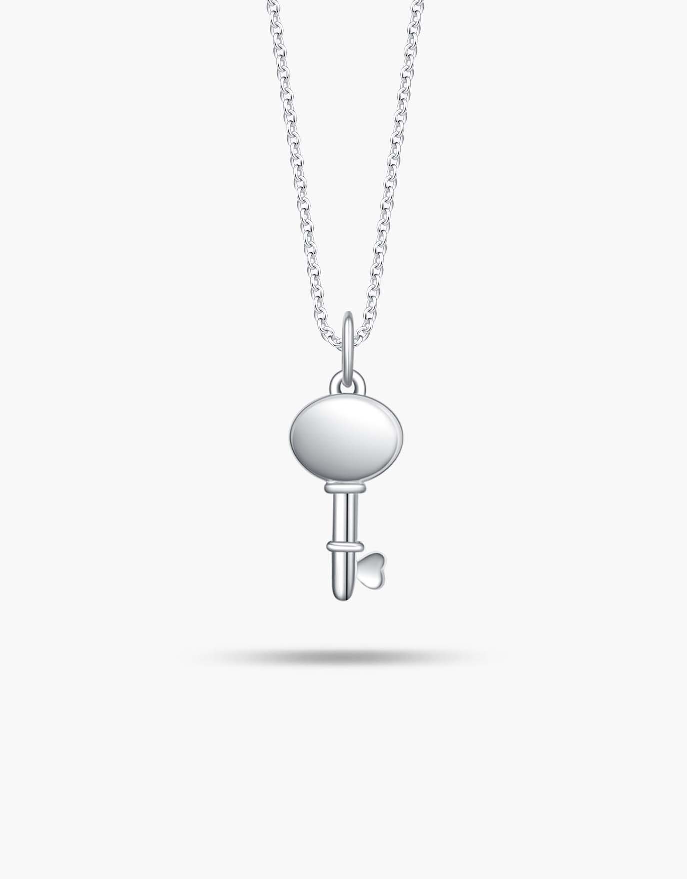 LVC 9TwentyFive Silver Round Convex Key Pendant