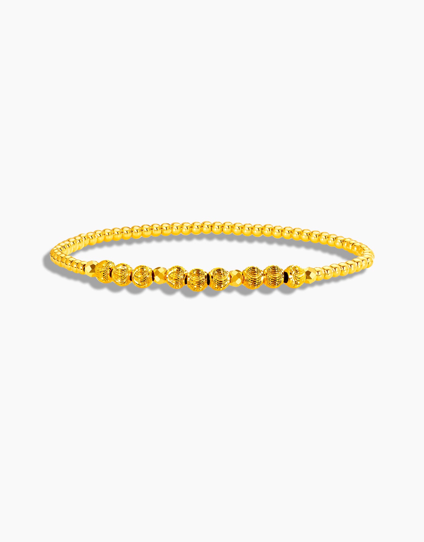 LVC 9IN Iris Beaded 999 Gold Bracelet