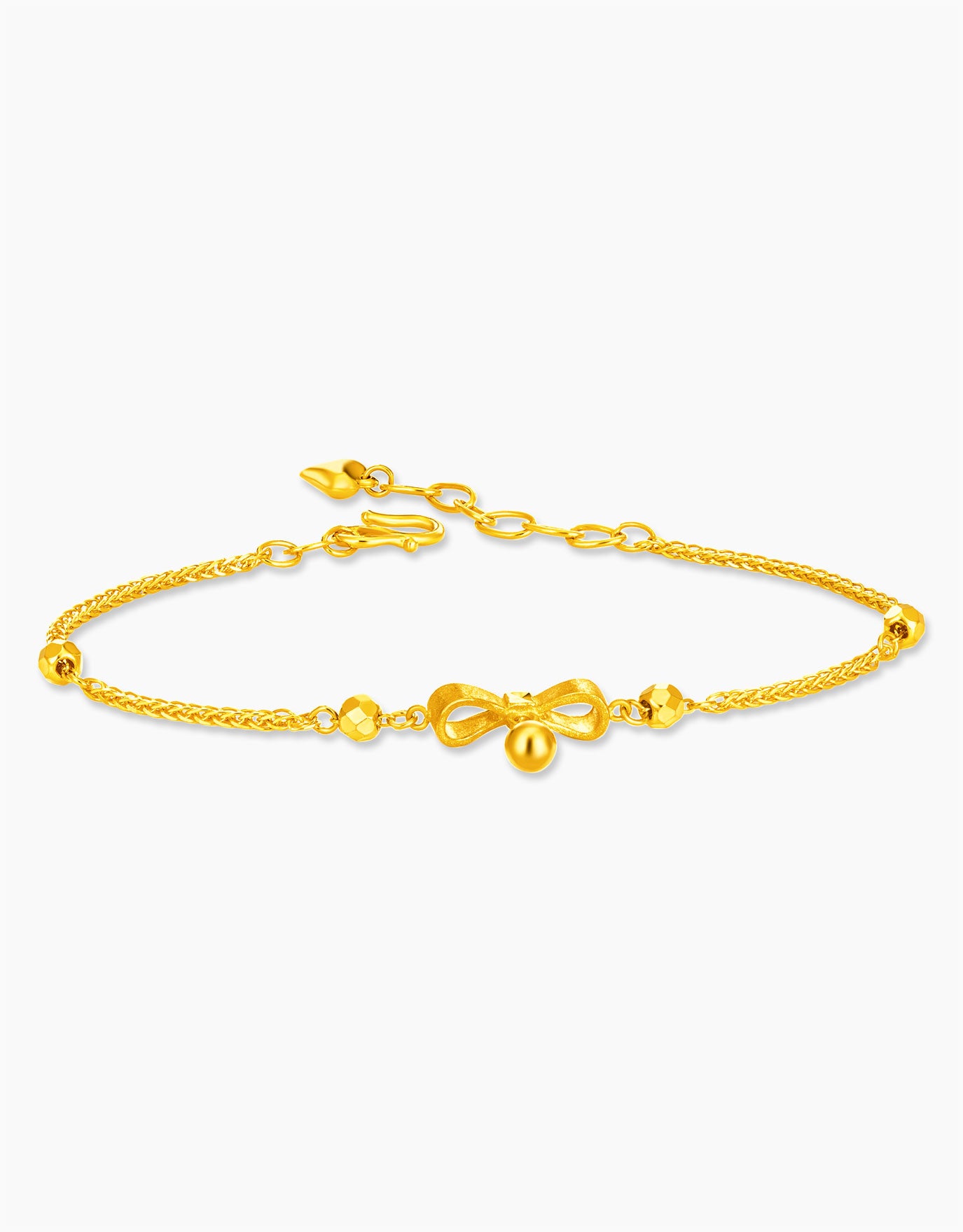 LVC 9IN Enchanting Ribbon 999 Gold Bracelet