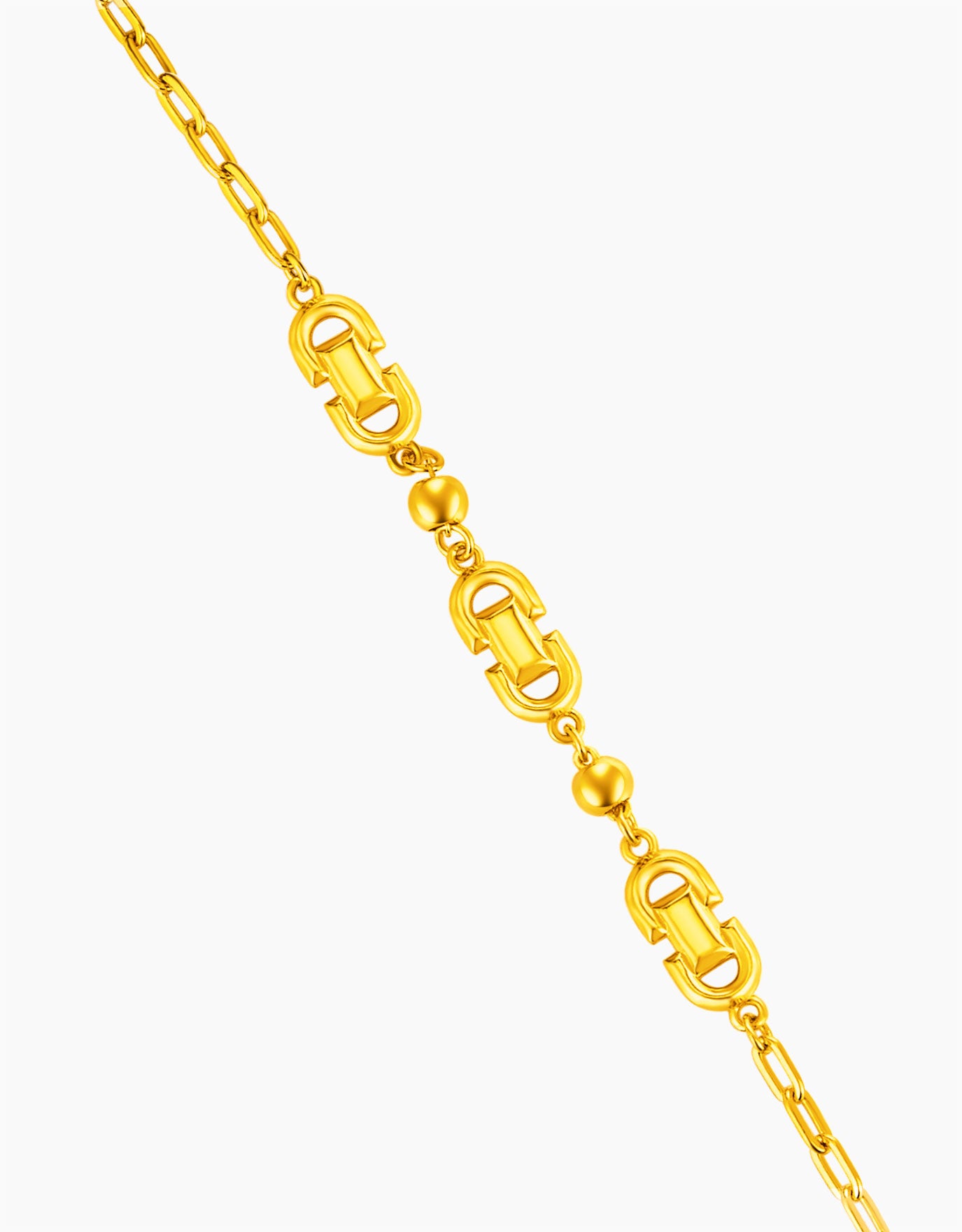 LVC 9IN Triple Chain 999 Gold Bracelet