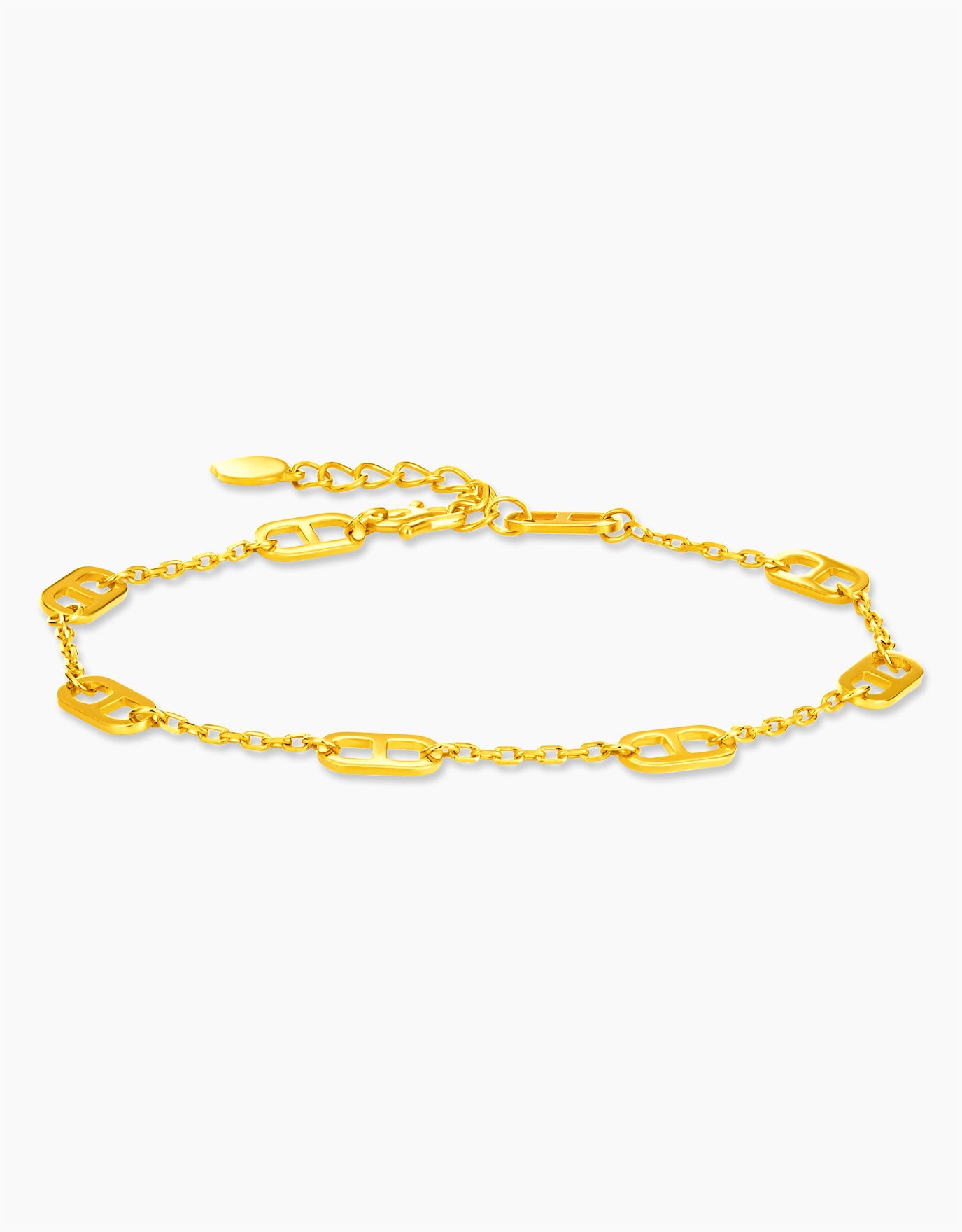 LVC 9IN Radiant Tag 999 Gold Bracelet