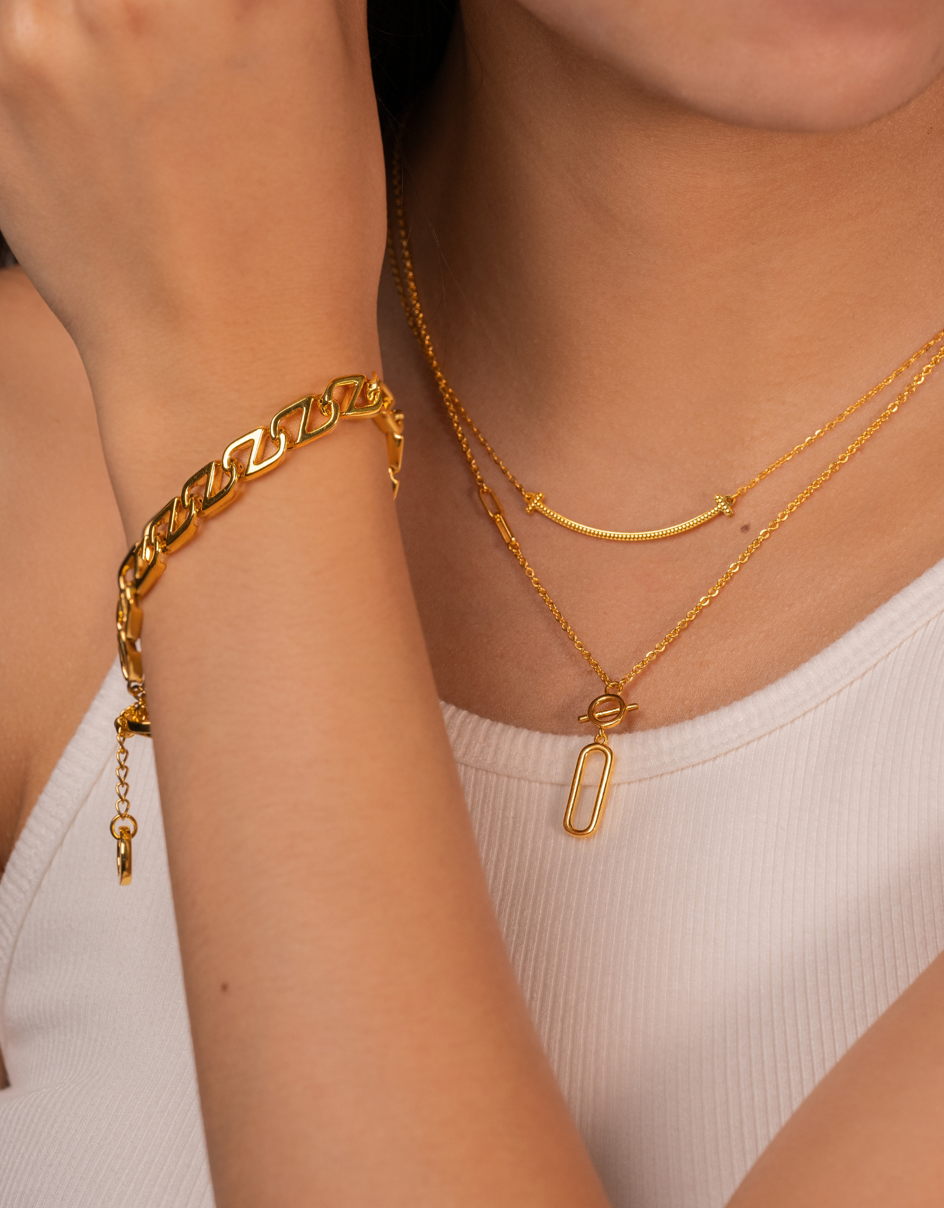 LVC 9IN Hannah 999 Gold Necklace