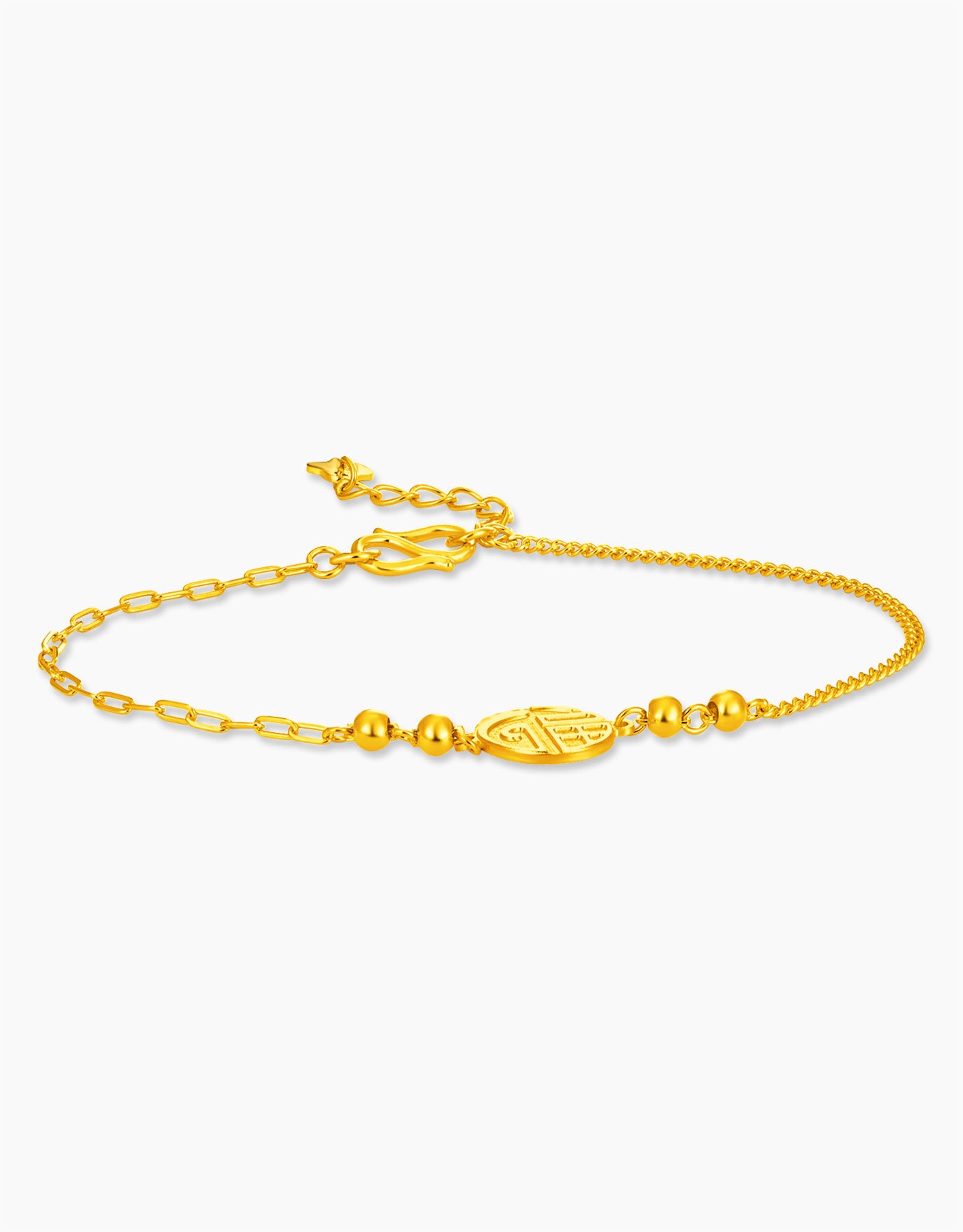 LVC 9IN Circlet Blessings 999 Gold Bracelet