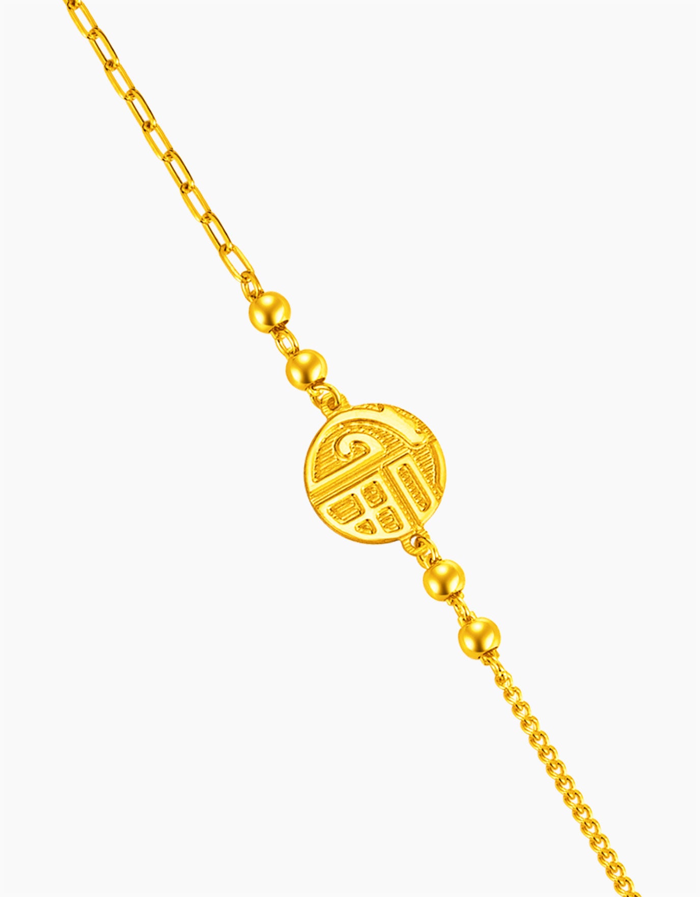 LVC 9IN Circlet Blessings 999 Gold Bracelet