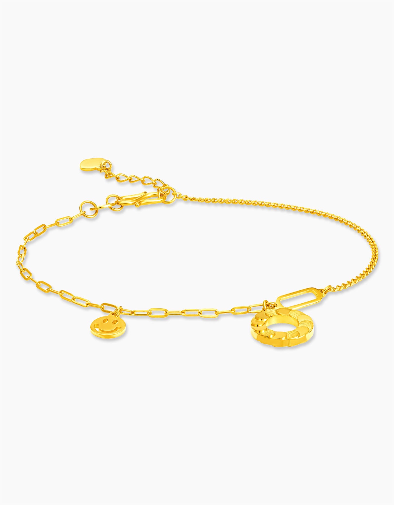 LVC 9IN Cirque Roulant 999 Gold Bracelet