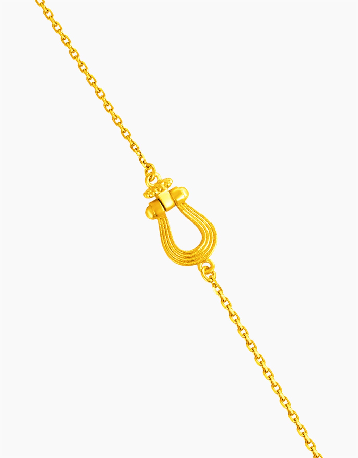 LVC 9IN Radiant Horseshoe 999 Gold Bracelet